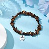 Natural Tiger Eye Chip Beaded Stretch Bracelets BJEW-JB11133-01-2