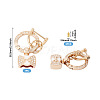 1Pc DIY Alloy Rhinestone Spring Gate Rings Keychains FIND-TA0008-54B-G-3