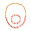Acrylic Beaded Bracelet & Necklace Set for Kids SJEW-JS01207-03-1