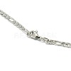 304 Stainless Steel Figaro Chain Necklace Making STAS-A028-N025P-3