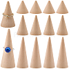 12Pcs 3 Styles Wooden Ring Displays RDIS-SC0001-04-1