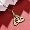 Viking Triskelion Knot 304 Stainless Steel Pendant Necklaces NJEW-M096-32G-4