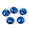 Handmade Silver Foil Glass Beads Strands FOIL-N029-07-2