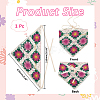 Flower Pattern Acrylic Fibers Knitted Triangle Headscarf AJEW-WH20001-82A-2