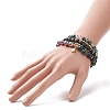 5Pcs 5 Style Natural Mixed Gemstone Beaded Stretch Bracelets Set BJEW-JB09002-5