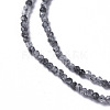 Natural Black Rutilated Quartz Beads Strands G-F596-25A-2mm-3