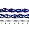 Transparent Electroplate Glass Beads Strands EGLA-N013-T6mm-B07-4