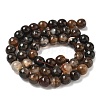 Dyed Natural Agate Faceted Round Beads Strands G-E320E-8mm-14-4