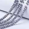Electroplate Glass Beads Strands EGLA-A034-P3mm-B17-1