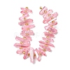 Electroplated Natural Quartz Crystal Beads Strands G-F800-F-3