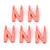 Rack Plating Spray Painted Alloy 2-Loop Link Pendants PALLOY-N176-01N-1