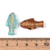 Baking Paint Transparent Glass Beads DGLA-N018-22-3