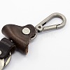 Imitation Leather Clasps Key Pendant Keychain KEYC-J016-01A-3