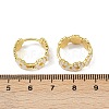 Brass Enamel Hoop Earrings EJEW-S277-01G-5