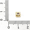 Square Brass Micro Pave Cubic Zirconia Cabochons KK-P345-13G-E03-3