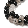 Natural Black Rutilated Quartz Beads Strands G-R446-6mm-37-01-8