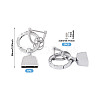 1Pc DIY Alloy Rhinestone Spring Gate Rings Keychains FIND-TA0008-54C-P-3