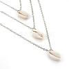 Cowrie Shell Tiered Necklaces NJEW-JN02295-2