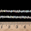 Electroplate Transparent Glass Beads Strands EGLA-P061-04C-AB-5