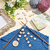 Number 1~10 Wooden Beaded Knitting Row Counter Chains & Charms Locking Stitch Makers DIY-NB0010-23-5