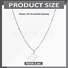 1Pc Brass Chain & 304 Stainless Steel Letter Pendant Necklaces NJEW-LP0001-35H-P-2