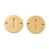 PVD Vacuum Plating 201 Stainless Steel Hollow Flat Round Links FIND-R149-03I-G-1
