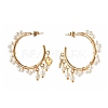 Glass Pearl Beads Stud Earrings EJEW-TA00003-1