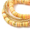 Handmade Polymer Clay Heishi Beads Stretch Bracelets Set BJEW-JB07406-01-9