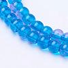 Spray Painted Crackle Glass Beads Strands CCG-Q001-4mm-19-1