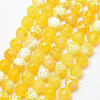Natural Fire Crackle Agate Bead Strands X-G-K166-07F-8mm-07-1