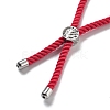 Twisted Nylon Cord Silder Bracelets DIY-B066-03P-21-2