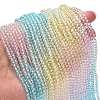 Transparent Painted Glass Beads Strands DGLA-A034-T4mm-A21-2