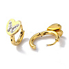 Crystal Rhinestone Heart with Butterfly Hoop Earrings EJEW-A094-08G-2