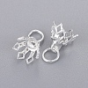Flower Rack Plating Brass Filigree Bead Cap Bails LS-KK-L102-27S-2