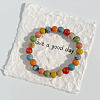 Handmade Porcelain Round Beaded Stretch Bracelets for Women FS-WG477B4-02-3