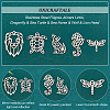 20Pcs 5 Style 201 Stainless Steel Filigree Joiners Links STAS-UN0034-33-4