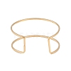 Ion Plating(IP) 304 Stainless Steel Hollow Open Cuff Bangles for Women BJEW-S155-04G-3