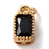 Real 18K Gold Plated Brass Inlaid Cubic Zirconia Charms ZIRC-L100-075G-07-2