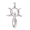 304 Stainless Steel Manual Polishing Big Pendants X-STAS-G276-07P-2