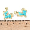 Rack Plating Brass Micro Pave Cubic Zirconia Pendants KK-C041-16G-3