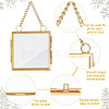 Wall Hanging Brass Double Folding Picture Frames DIY-WH0283-32-4