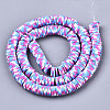 Handmade Polymer Clay Beads Strands CLAY-R091-8mm-01-5