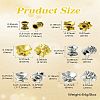 60Pcs 6 Styles Alloy Bead Caps FIND-CJ0001-36-8
