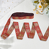 Ethnic Style Polyester Jacquard Ribbon OCOR-WH0078-478B-06-4