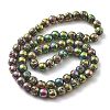 Electroplated Natural Lava Rock Beads Strands G-A251-B01-01H-1