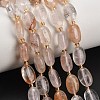 Natural Hematoid Quartz/Ferruginous Quartz Beads Strands GG-CBA5B6F-D02-01-1