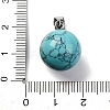 Round Synthetic Turquoise Pendants G-Q434-21-3