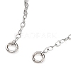 Rhodium Plated 925 Sterling Silver Cable Chains Necklace Makings STER-B001-03P-B-2
