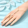 Brass Micro Pave Cubic Zirconia Mittens Bracelets BJEW-C156-01G-4