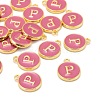 Golden Plated Alloy Enamel Charms ENAM-S118-08P-4